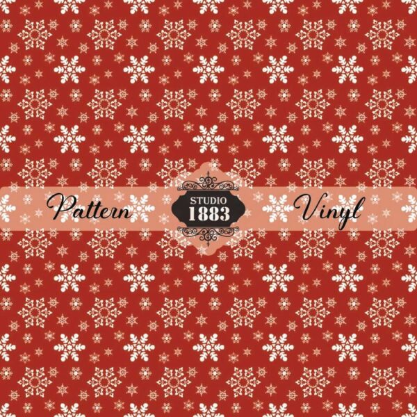 Red Snowflakes-Pattern Vinyl