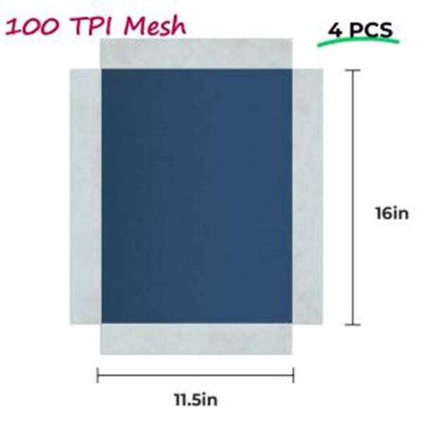 xTool 100 Mesh Screen Printer Coated Screens - 11.5"x16"