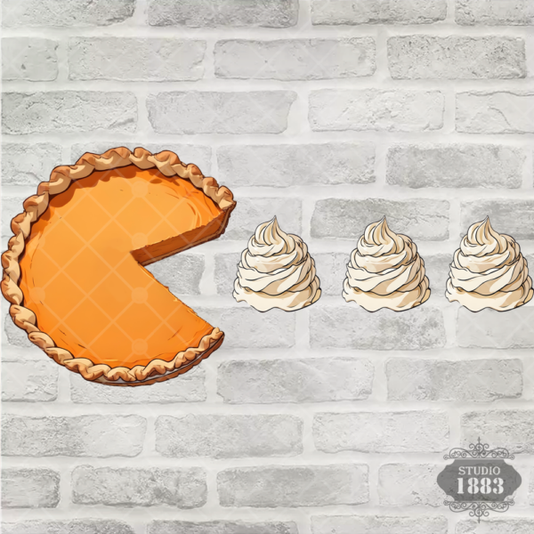 T545-Pacman Cake Thanksgiving Pumpkin Pie