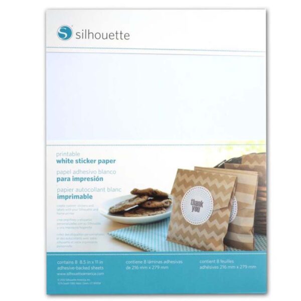 Silhouette Sticker Sheets - White